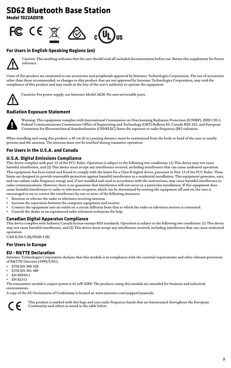 Intermec 1022AD01B Quick manual