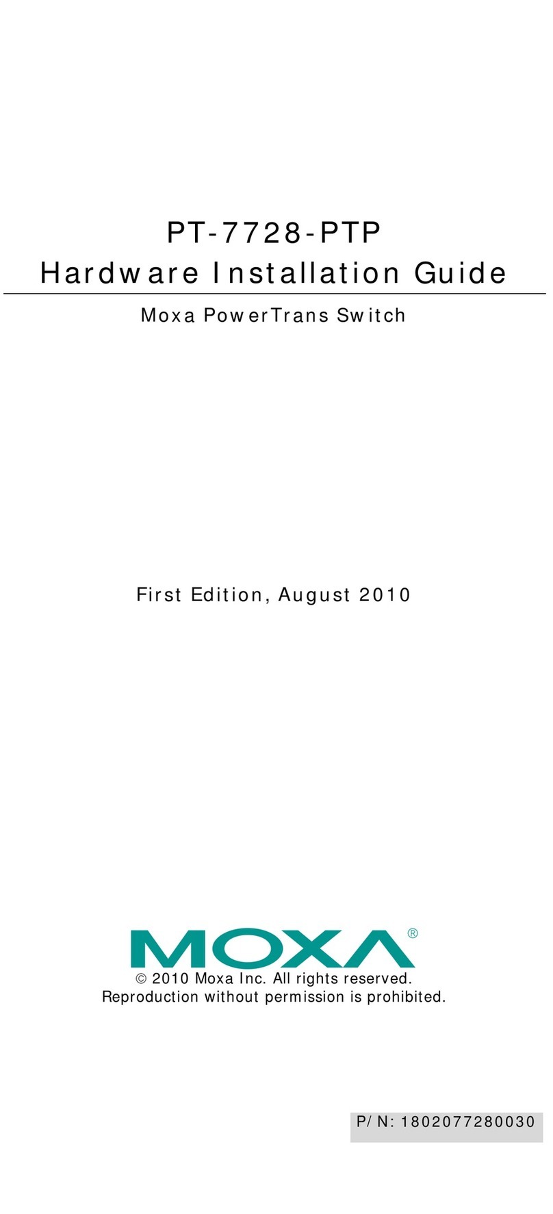Moxa Technologies PowerTrans PT-7728-PTP Manual