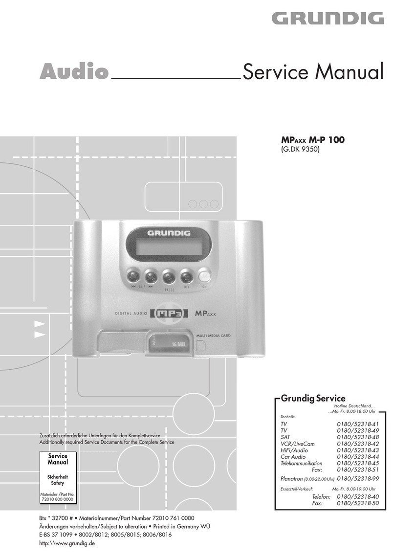 Grundig MPaxx M_P 100 User manual