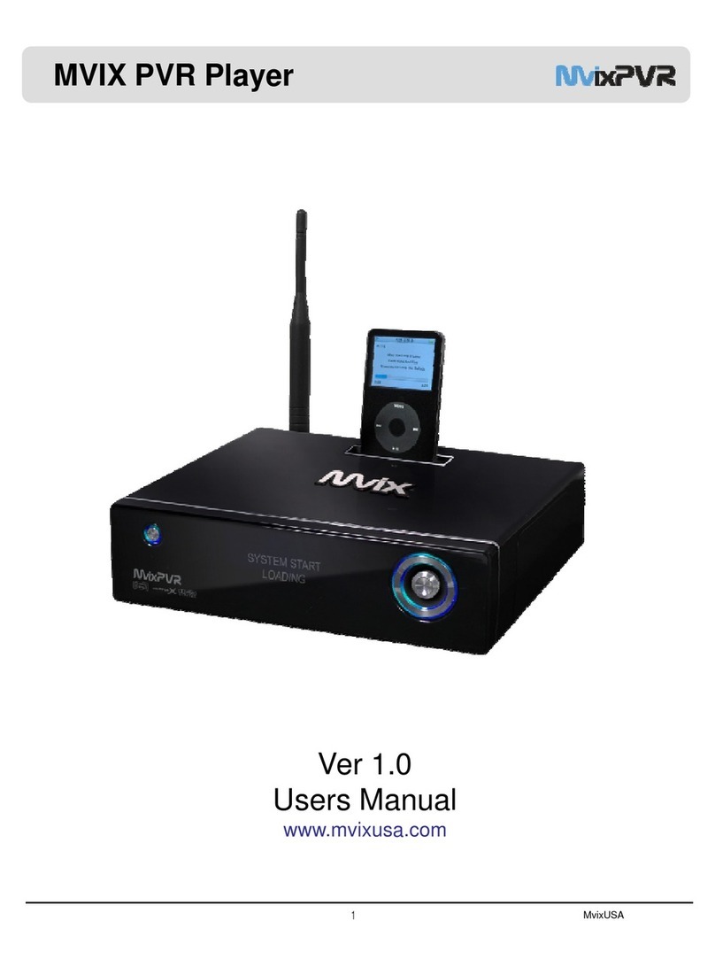 Mvix PVR user manual