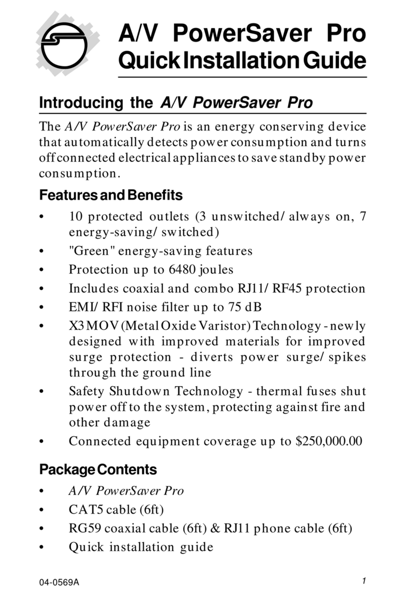 SIIG A/V PowerSaver Pro Quick installation guide