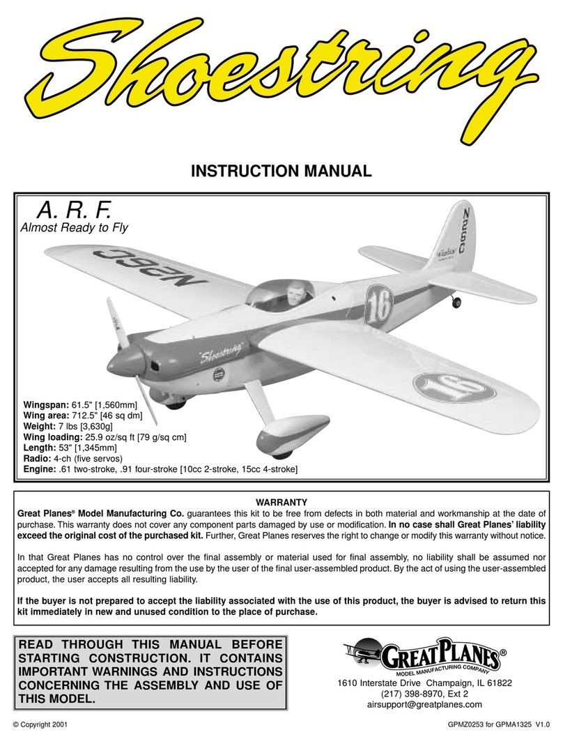 GREAT PLANES Shoestring ARF instruction manual