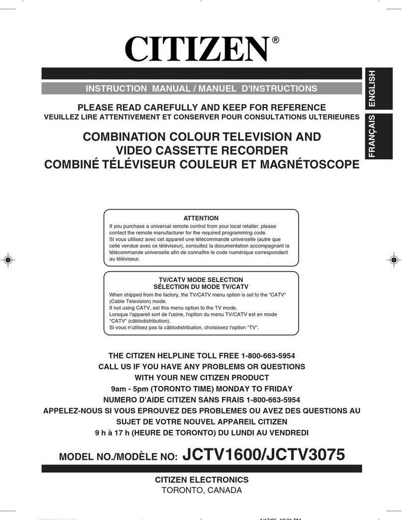 Citizen JCTV1600 instruction manual