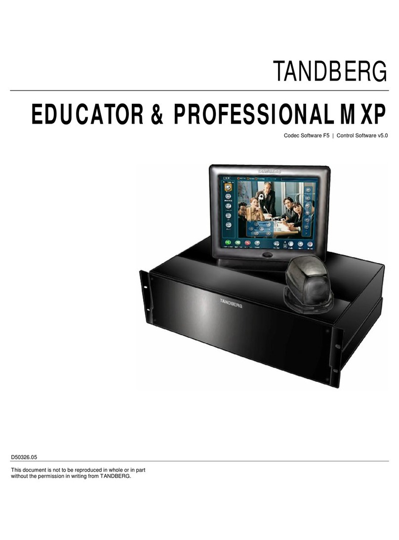 TANDBERG Educator & Professional MXP instructions
