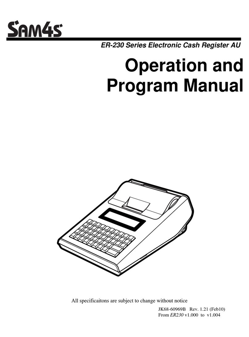 Sam4s ER-230 Series Operation and program manual
