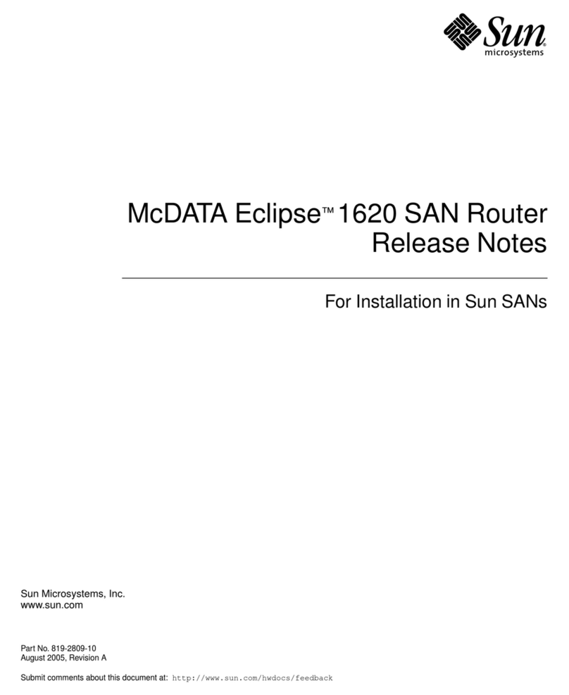 Sun Microsystems McDATA Eclipse 1620 Release notes