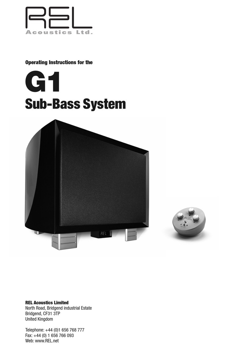 REL Acoustics G1 User manual