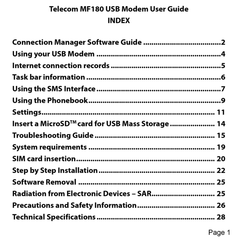 Telecom MF180 User manual
