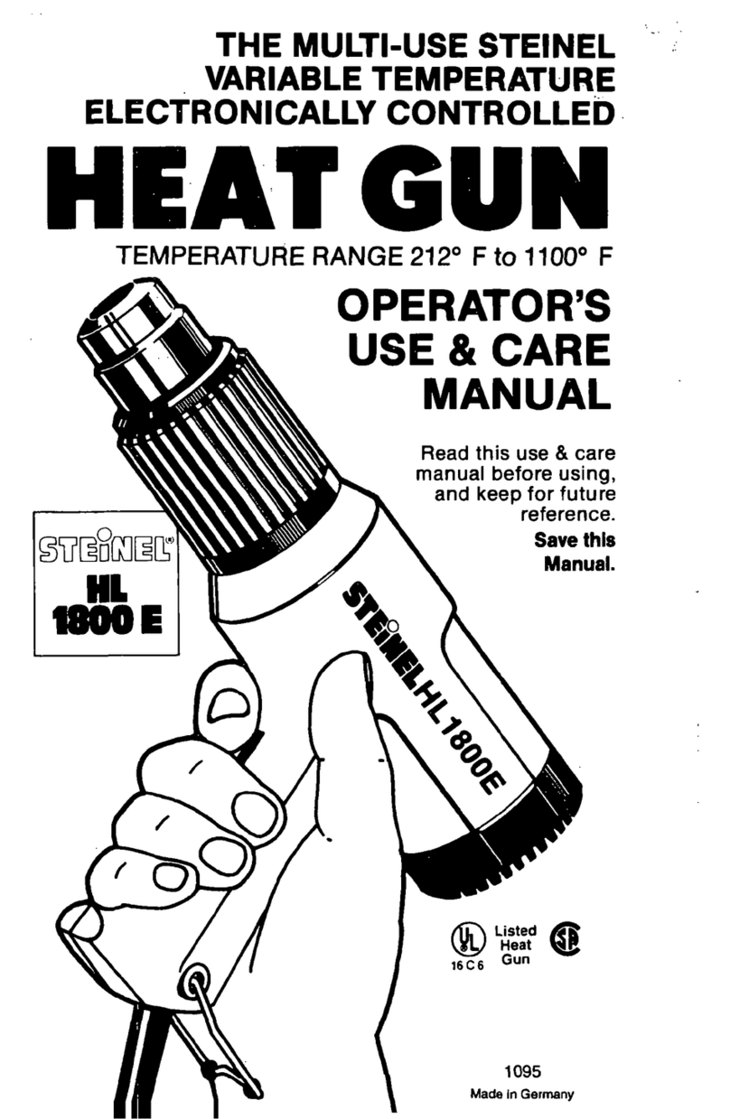 Stainel HL1800E Operator's use & care manual
