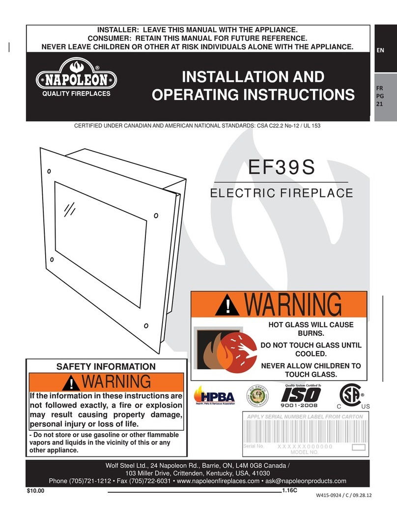 Napoleon EF39S User manual
