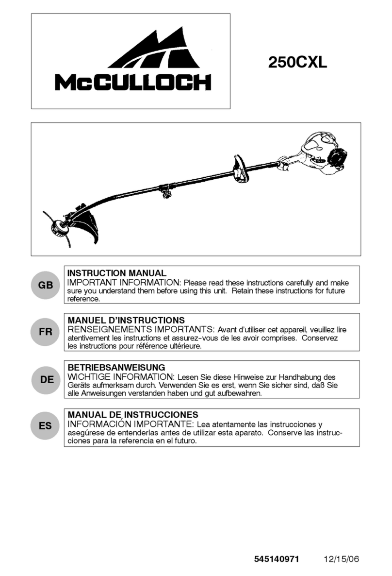McCulloch 250CXL instruction manual