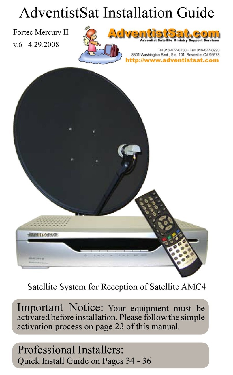 AdventistSat Fortec Mercury II installation guide