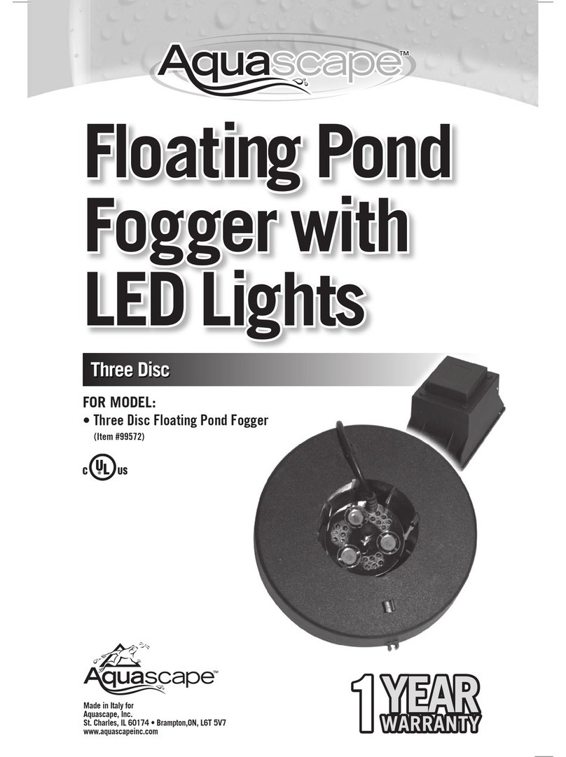 AquaScape Three Disc Floating Pond Fogger Installation and operating instructions