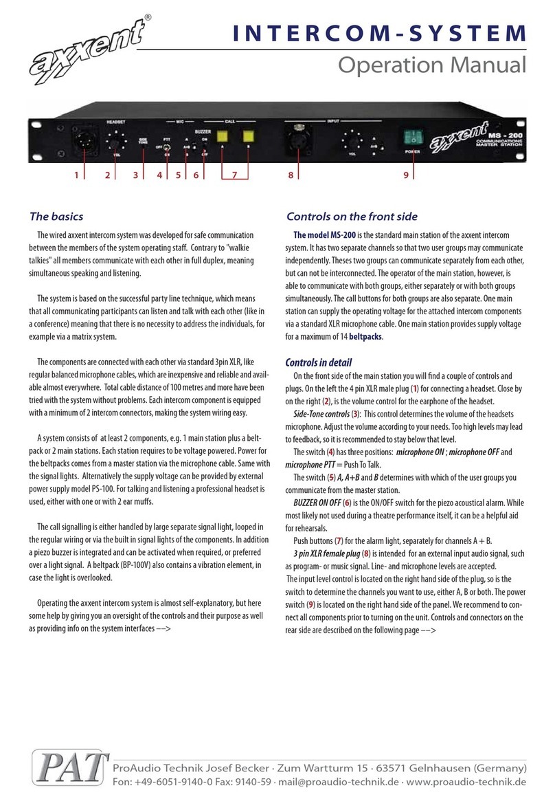 Axxent MS-200 Operation manual