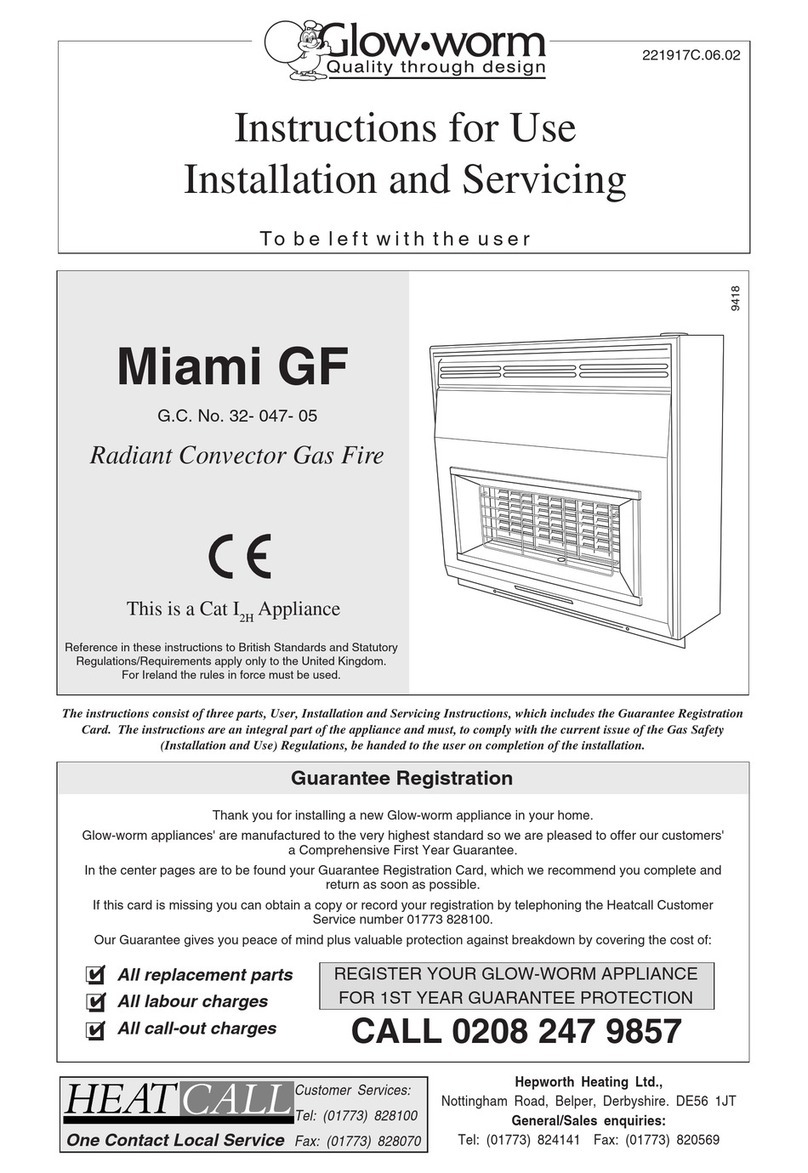Glowworm Miami GF Operating manual