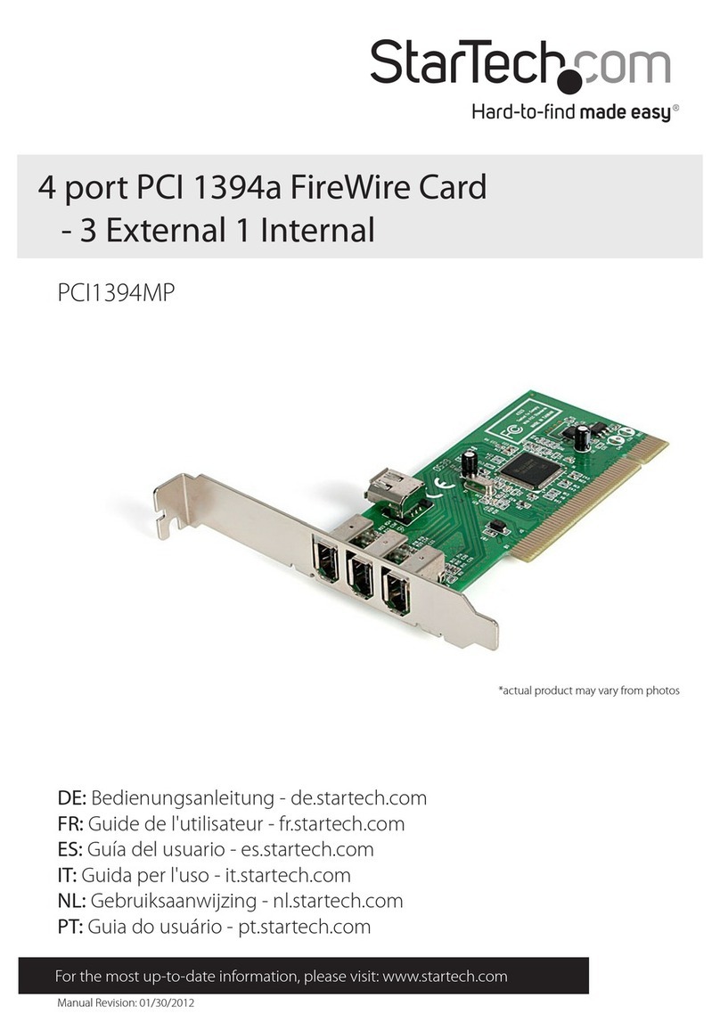 StarTech.com PCI1394MP User manual StarTech.com PCI1394MP User manual
