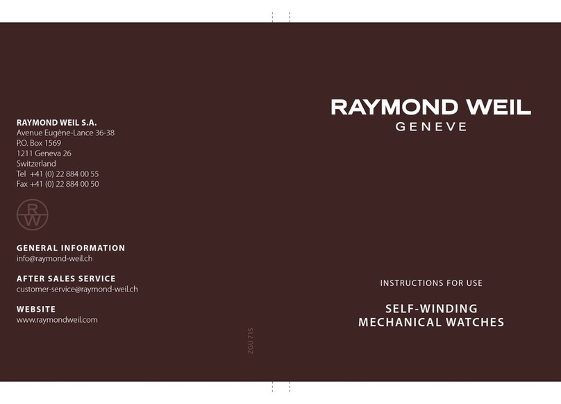 Raymond Weil Geneve Instructions for use