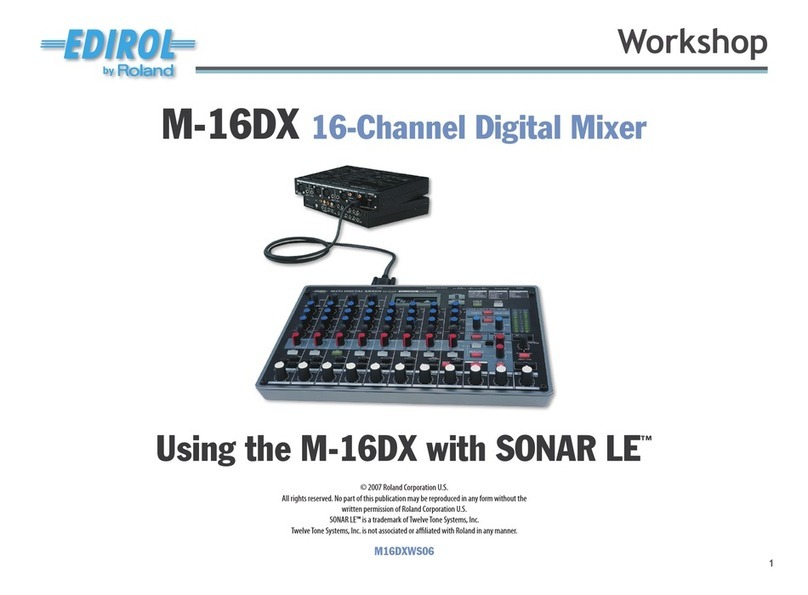 Roland Edirol M-16DX User manual Roland Edirol M-16DX User manual