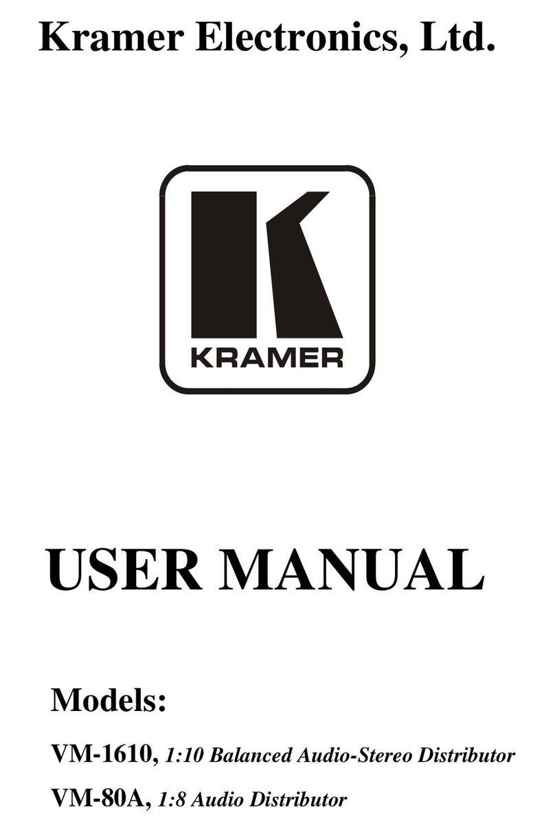 Kramer VM-1610 User manual Kramer VM-1610 User manual