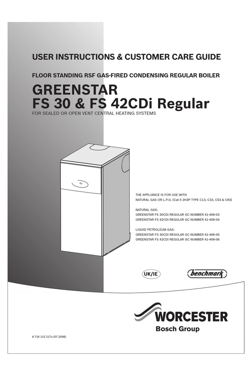 Worcester Greenstar FS 42CDi Regular User instructions & customer care guide