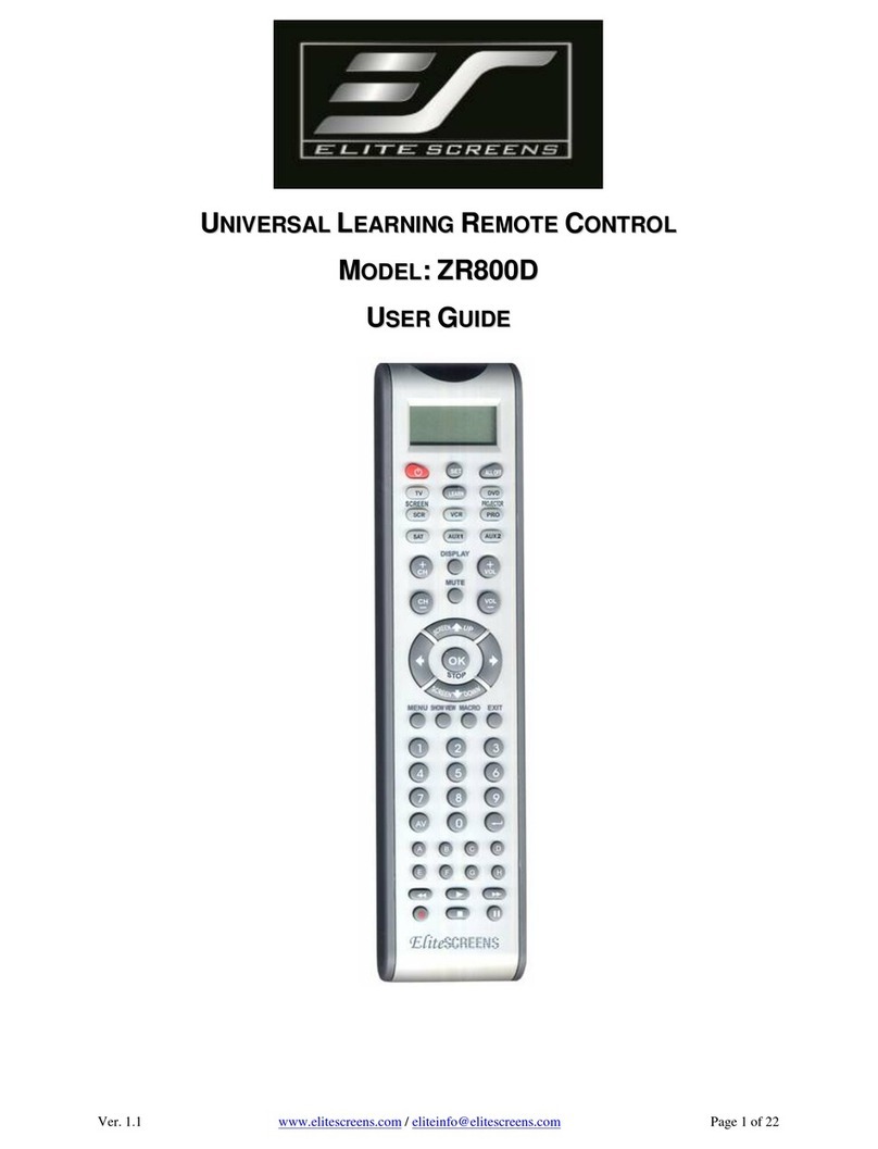 Elite Screens ZR800D User manual