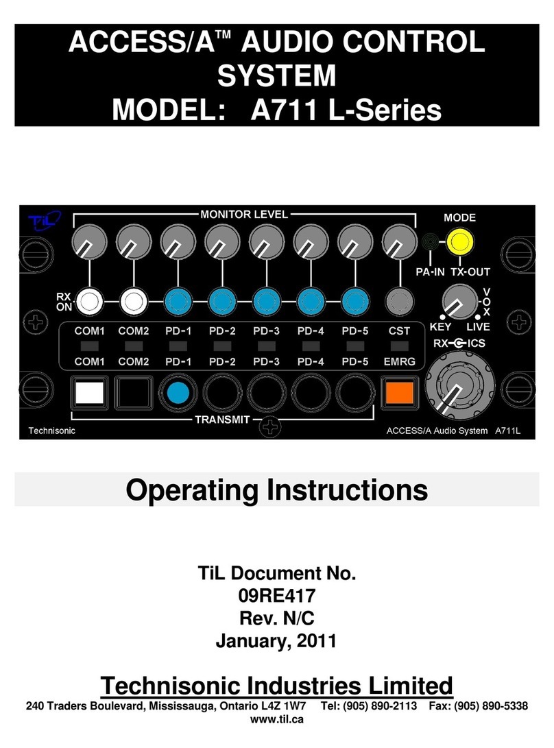 Technisonic Industries Limited A711 L-Series operating instructions Technisonic Industries Limited A711 L-Series operating instructions