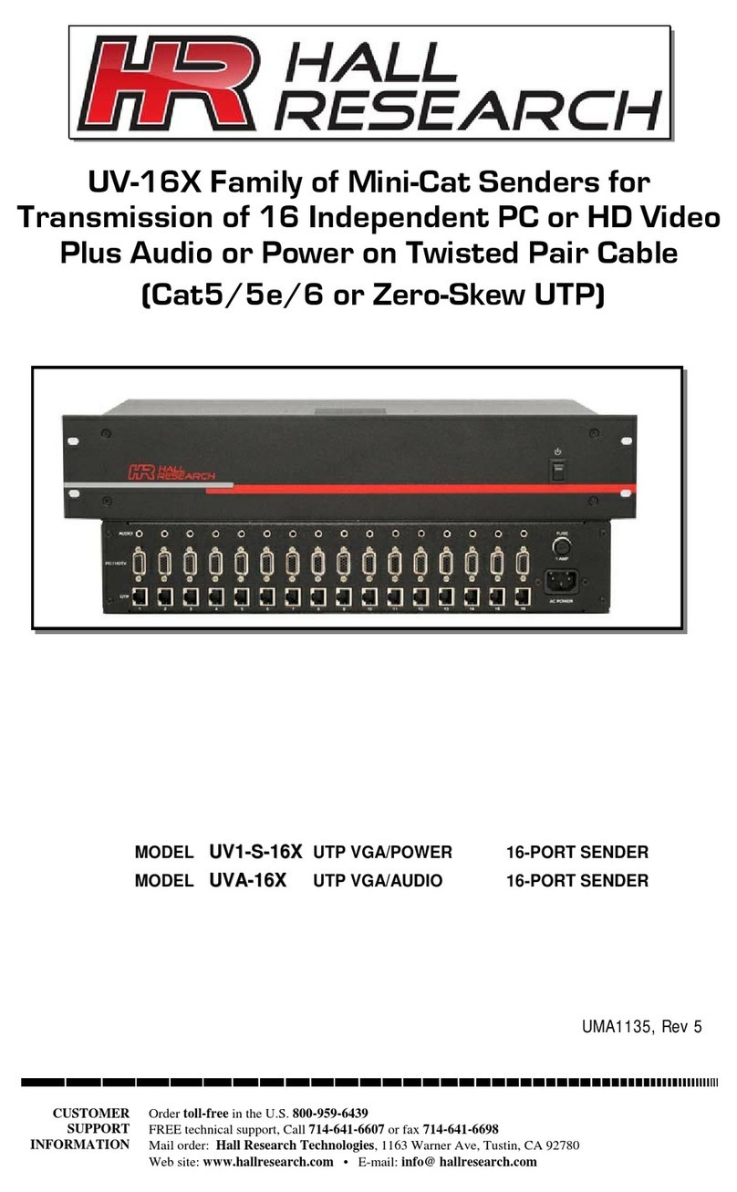Hall Research Technologies UV1-S-16X User manual