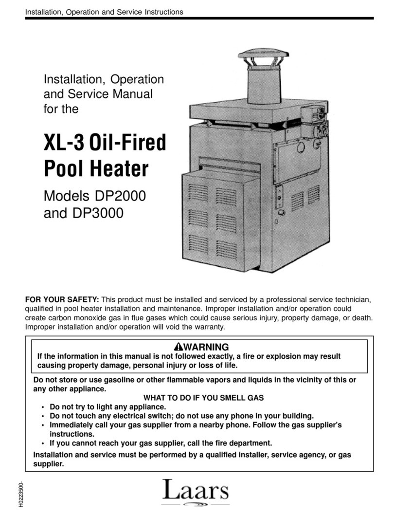 Laars DP2000 Installation, operation and service manual