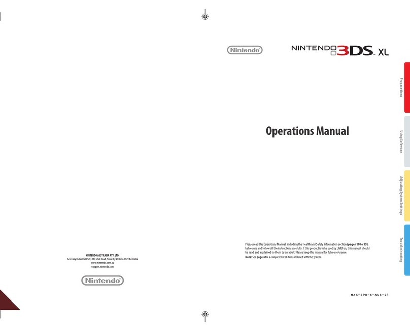 Nintendo 3DS XL Operation manual