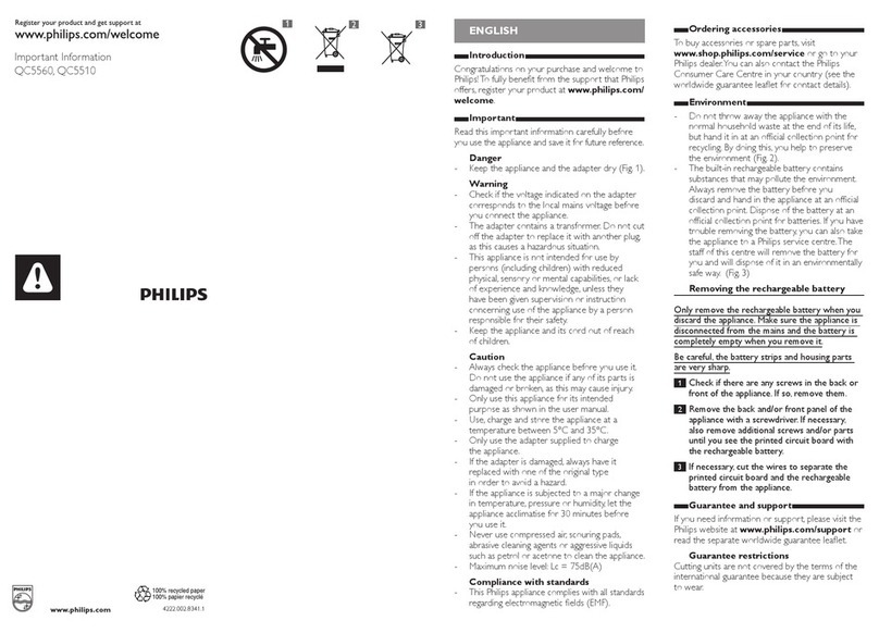 Philips QC5560 Operating manual