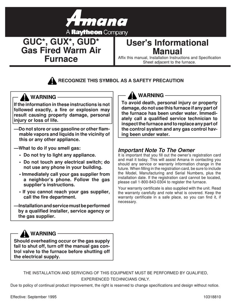 Amana GUC Series User manual