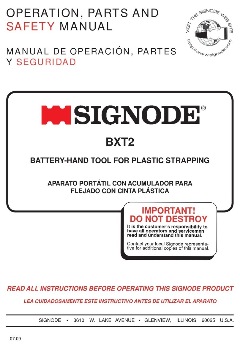 Signode BXT2 User manual