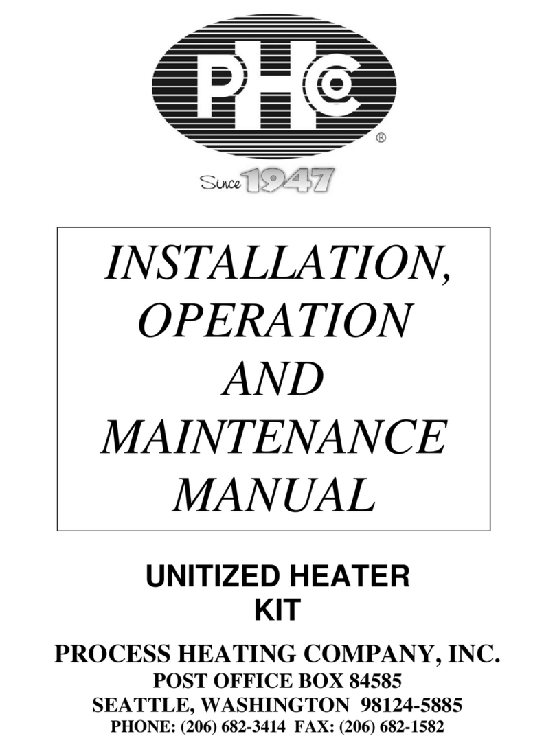 PROCESS HEATING COMPANY UNITIZED HEATER KIT Installation, operation & maintenance manual