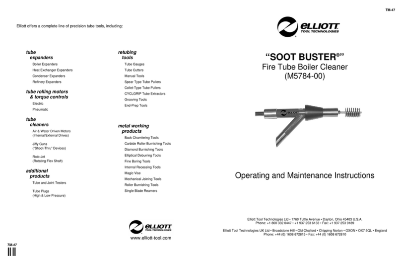 Elliott Soot Buster M5784 Operating and maintenance instructions
