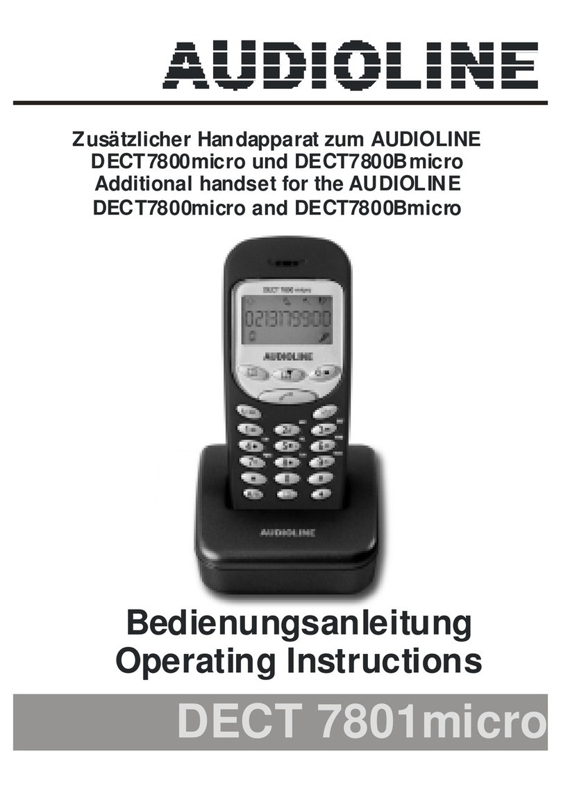 AUDIOLINE DECT7800micro operating instructions