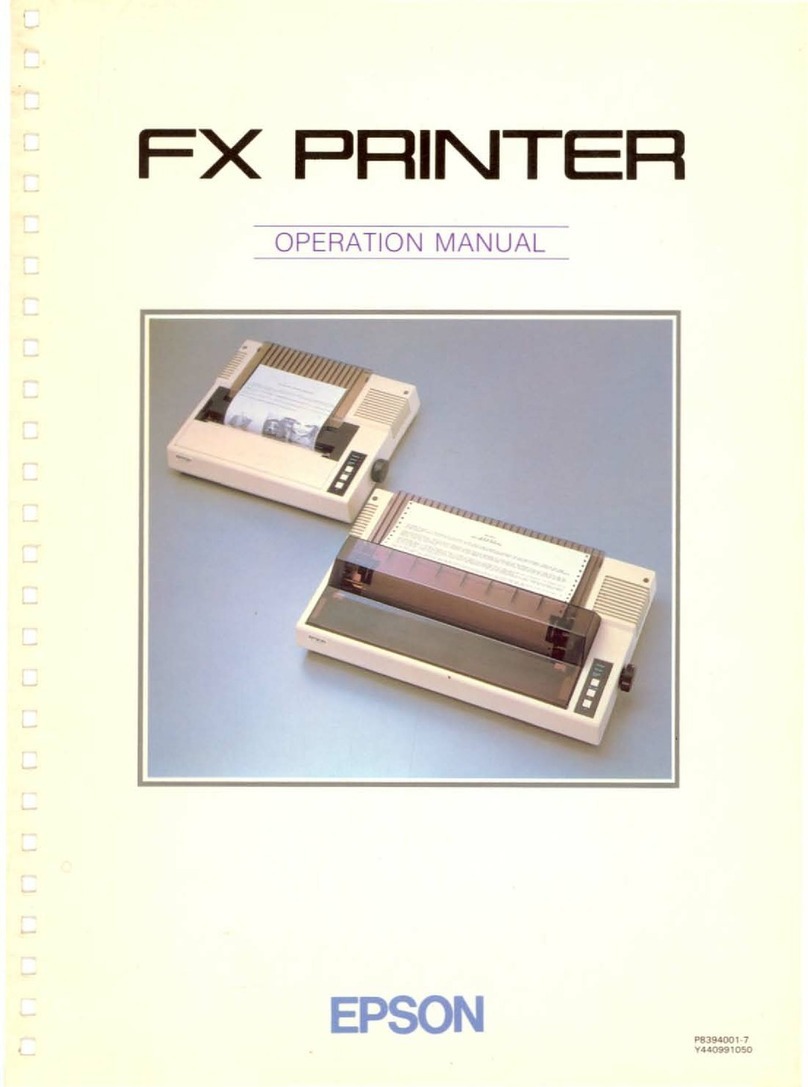 Epson FX-80 Operation manual