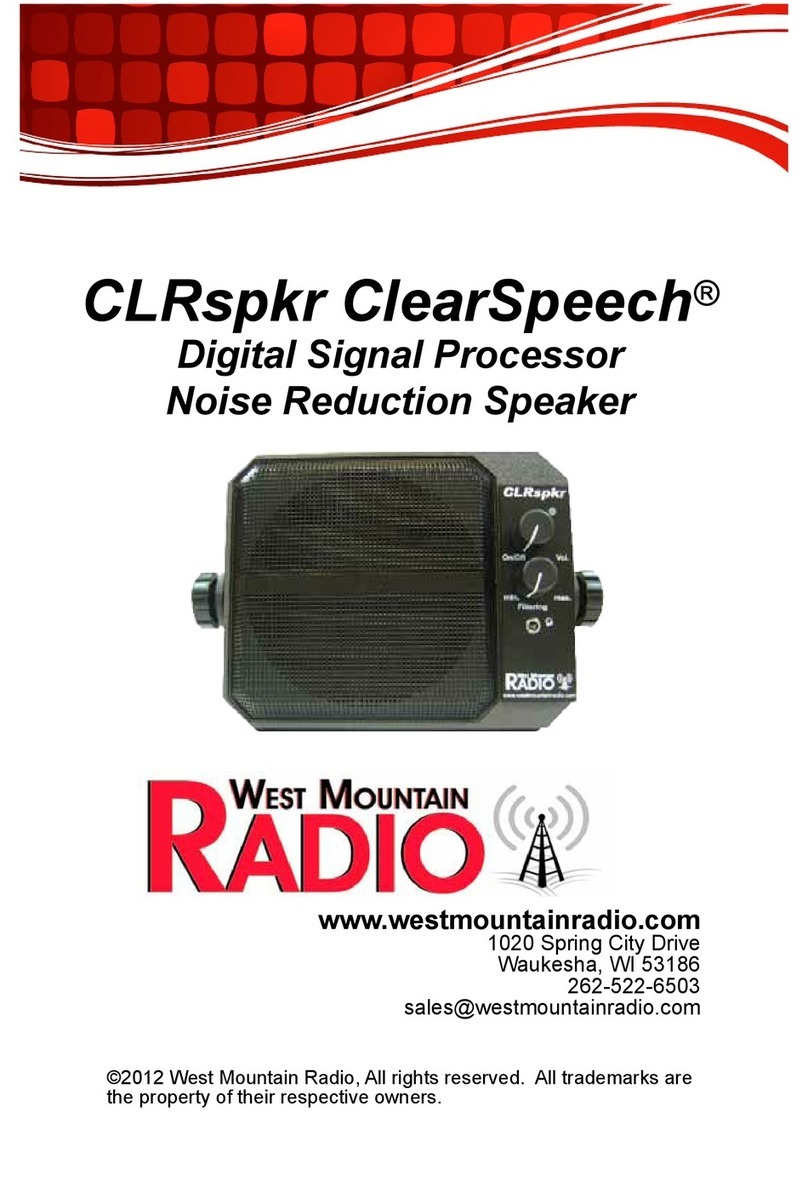 West Mountain Radio CLRspkr ClearSpeech operating manual