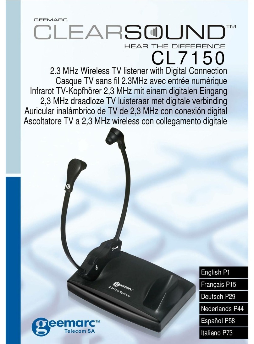 Geemarc ClearSound CL7150 User manual