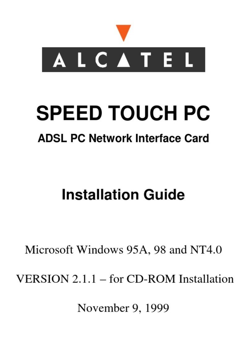 Alcatel Speed Touch PC installation guide