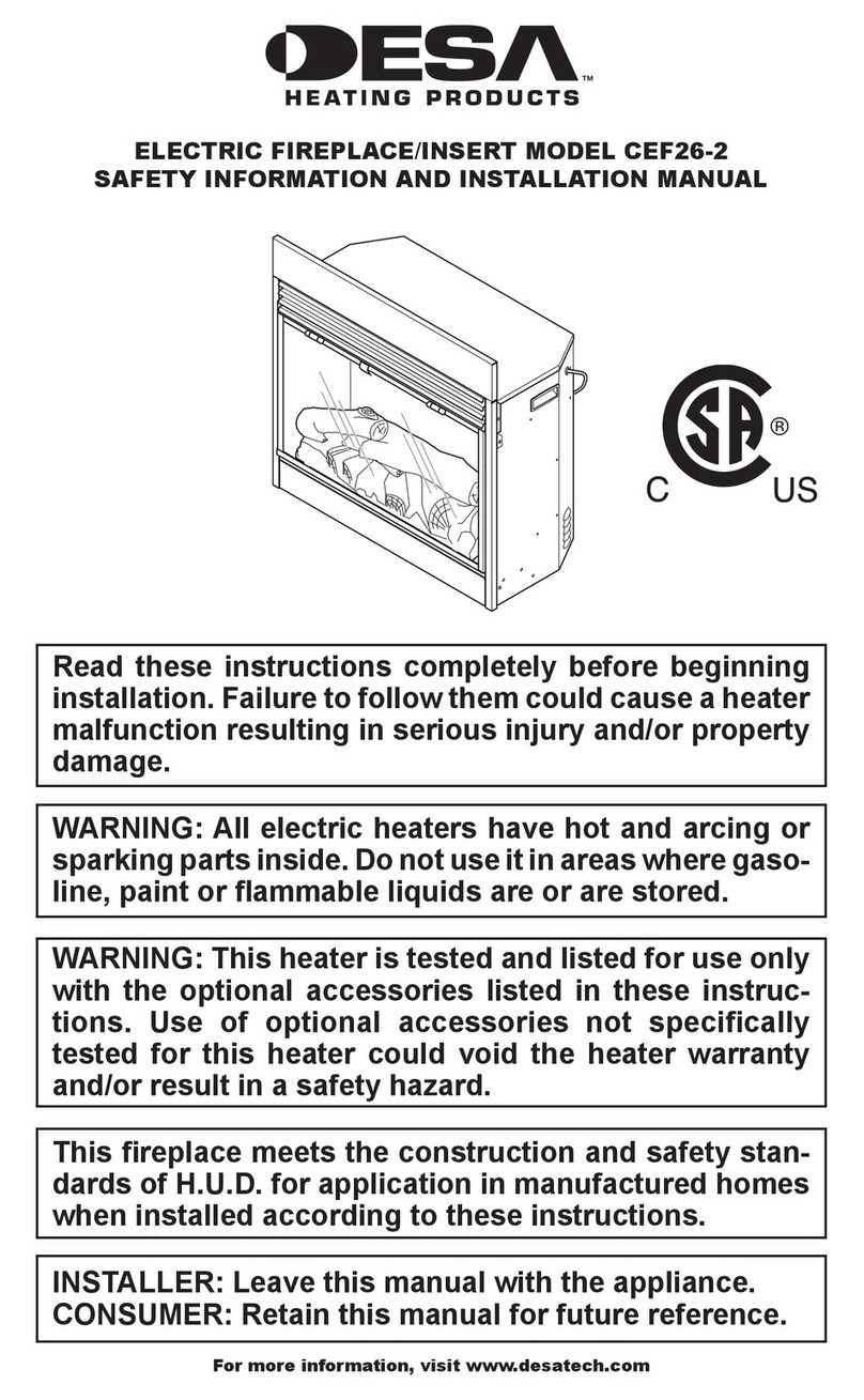 Desa CEF26-2 Safety information and installation manual Desa CEF26-2 Safety information and installation manual