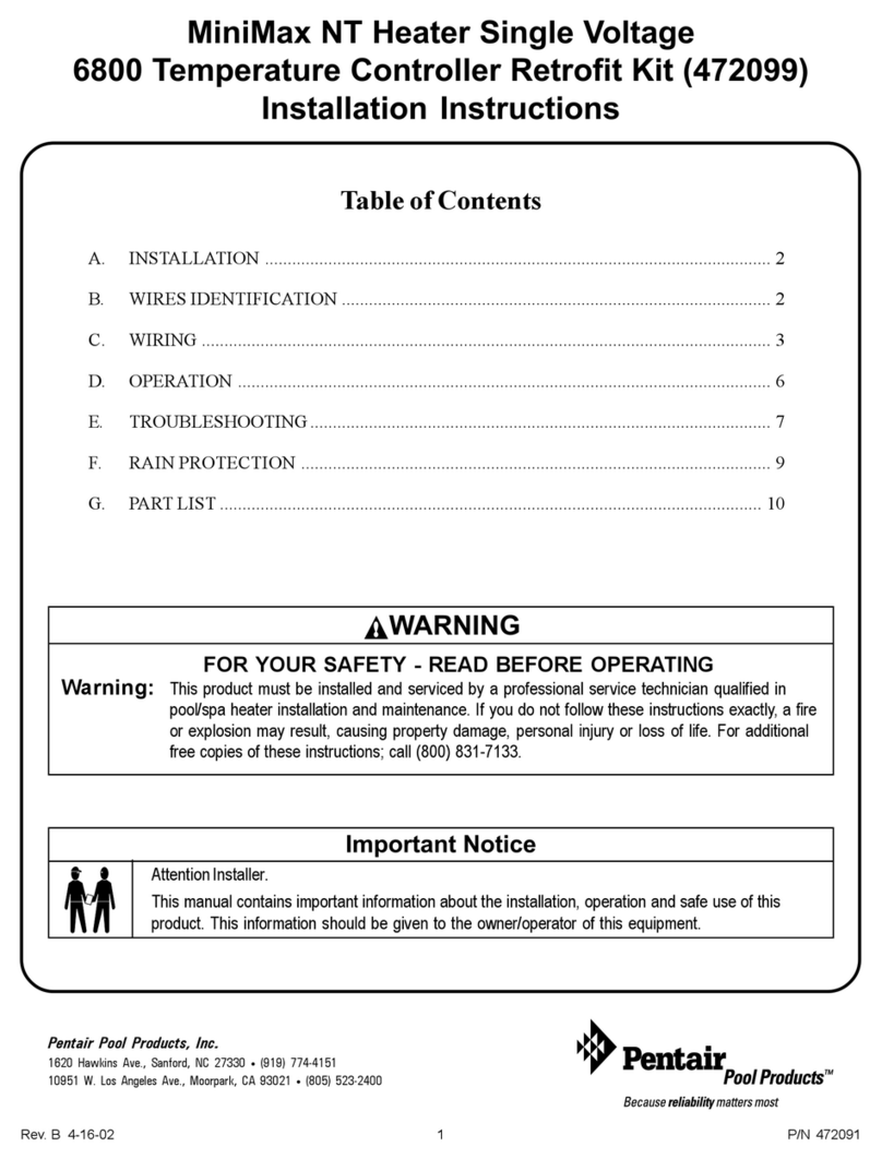 Pentair Pool Products 6800 User manual
