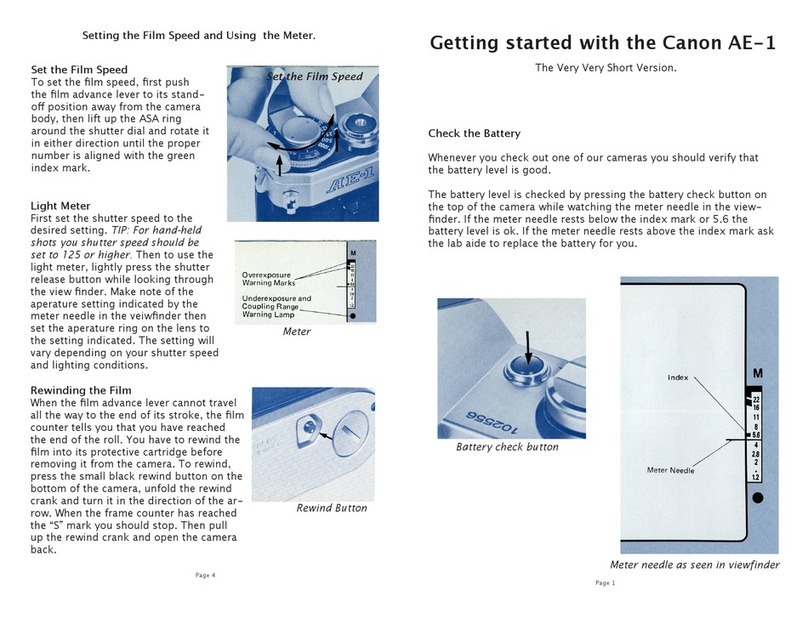 Canon AE-1 User manual