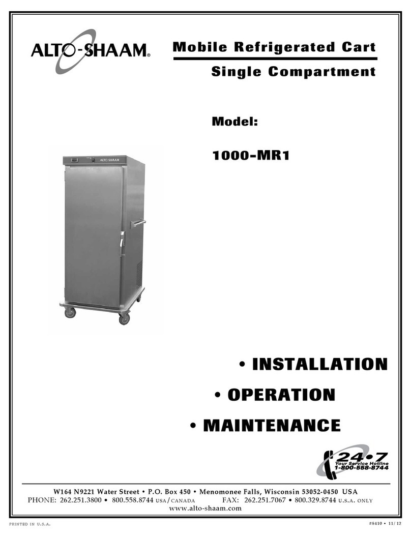 Alto-Shaam 1000-MR1 Owner's manual
