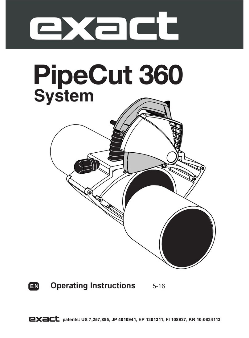 eXact PipeCut 360 system operating instructions