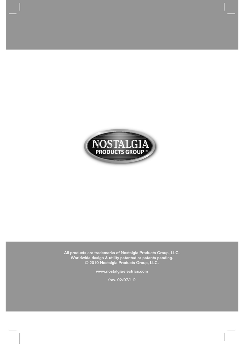 Nostalgia Electrics MSB64 Series User manual Nostalgia Electrics MSB64 Series User manual