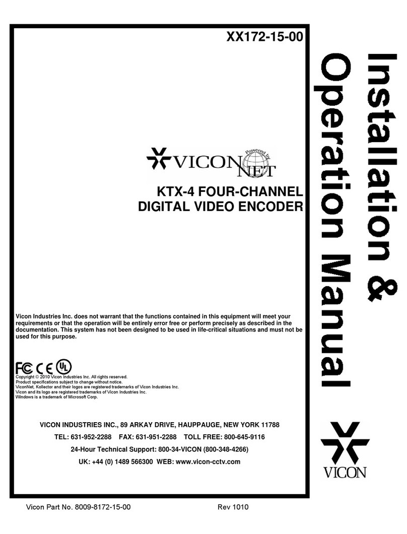 Vicon KTX-4 User manual Vicon KTX-4 User manual