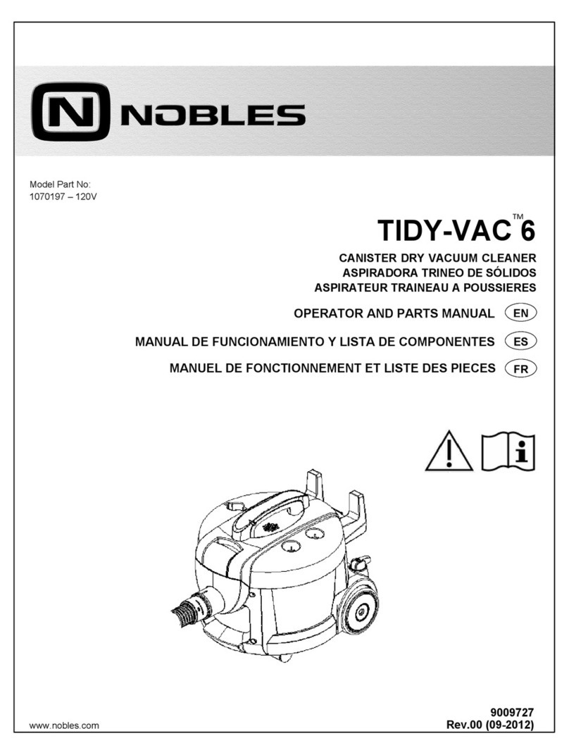 Nobles TIDY-VAC 6 Operator and parts manual