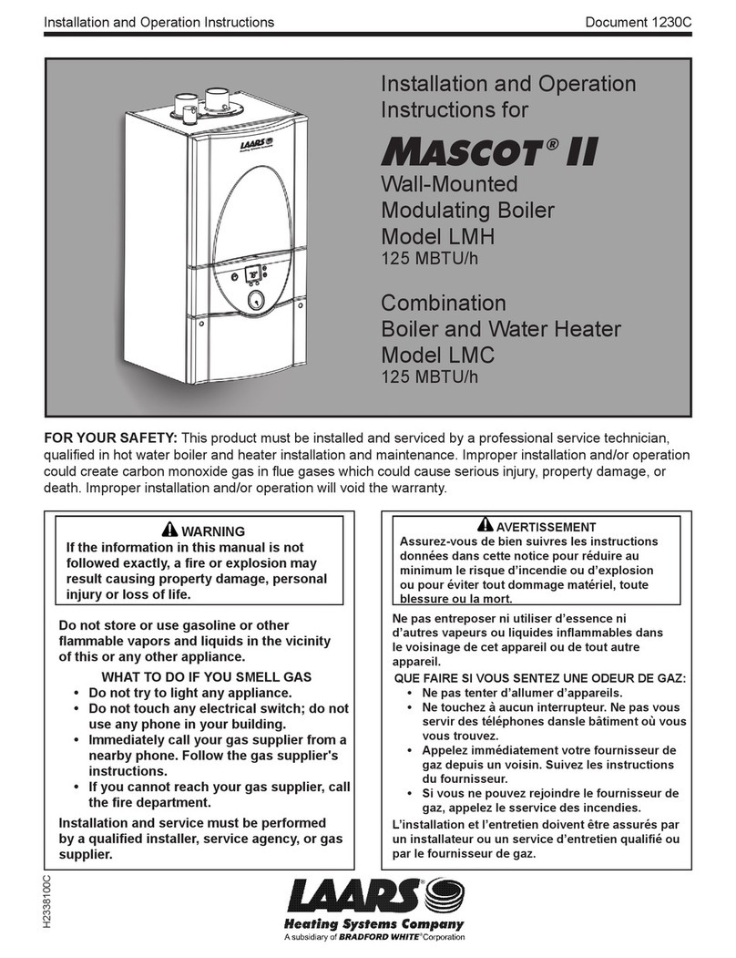 Laars LMH Installation and operation instructions