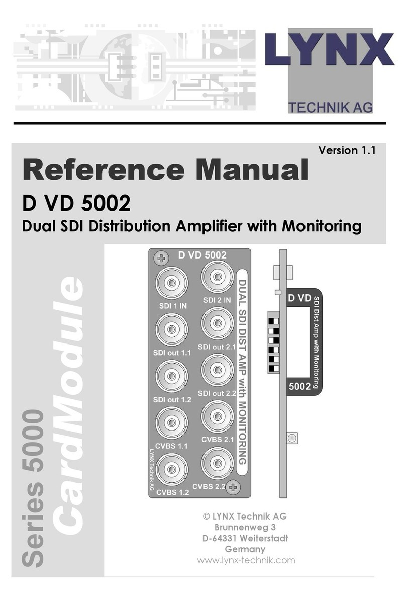 Lynx D VD 5002 Reference manual