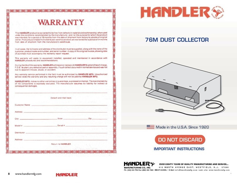 Handler 76M Important instructions